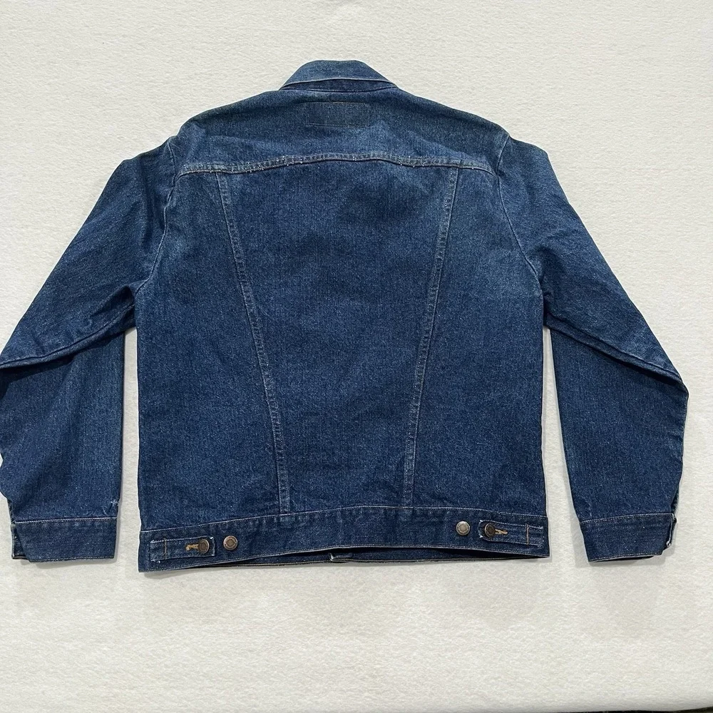 Vintage Wrangler Denim Western Trucker Jacket Coat Size 42 80s 90s M159 74140NV